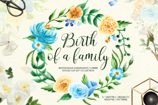 Birth of Watercolor Flower Set: Elegant Florals for Creative Celebrations