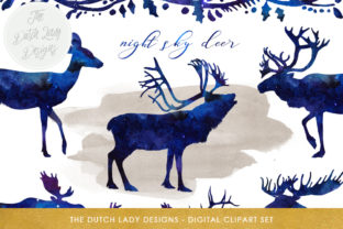 Deer, Reindeer Moose Clipart Set – Perfect for Winter-Themed Digital Projects