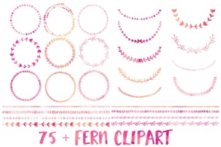 Watercolor Fern Clip Art for Creative Design Projects
