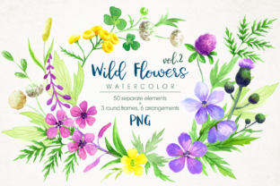 Wild Flowers Watercolor Set for Creative Projects