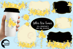 Yellow Rose Frames Clipart: A Versatile Design Asset for Crafters and Digital Artists
